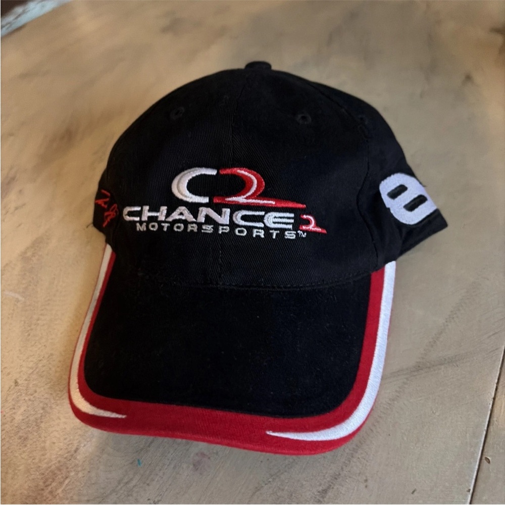 Chance 2 Motorsports Black Strapback Hat Martin Truex Jr #8 Adjustable Cap